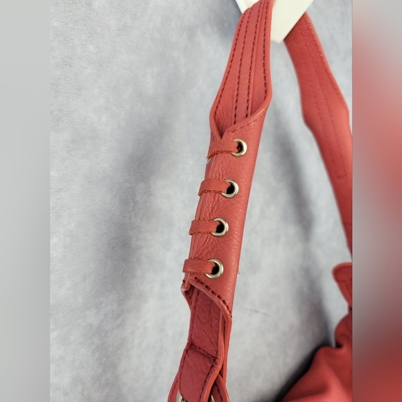 Donald J Pliner Apricot Bucket Shoulder Bag Med - Picture 11 of 16